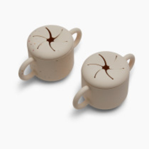 AEIOU Silicone Snack Cup (2 Pack) - Oat/Oat Speckle
