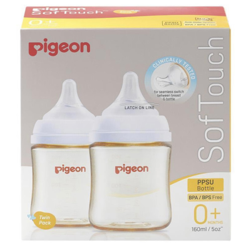 Pigeon SofTouch Bottle PPSU 160ml Twin Pack