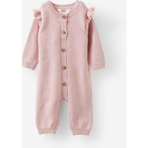 Organic Knit Long Sleeve All In One, 0-3M