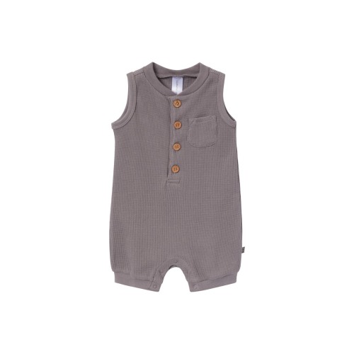 Sleeveless Short Romper / 3-6M (grey)