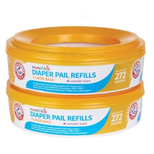 Munchkin Arm & Hammer Diaper Pail Refill Rings- 2pk/544ct