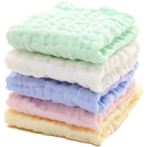 10PCS Baby Towels Cotton Baby Washcloths Soft Newborn Baby Face Towel Natural Baby Muslin Washcloths and Towels for Sensitive Skin