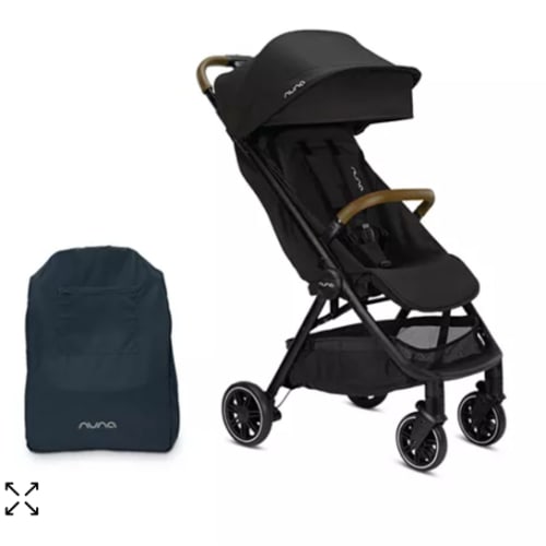 Nuna TRVL Easy Fold Compact Stroller & Carry Bag - Caviar