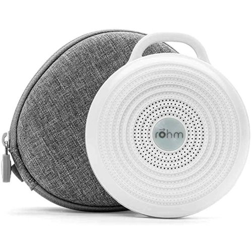 Yogasleep Rohm Portable White Noise Sleep Machine + Travel Case, Grey/White