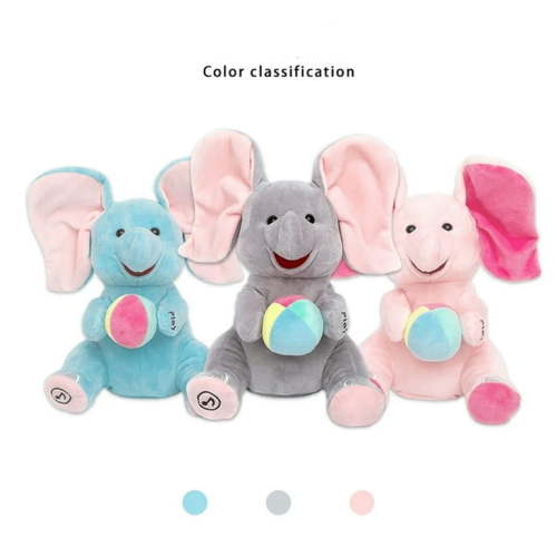 Elephant Stuffed Animal Toy - Animated Plush Singing Elephant, Interactive Musical Peek-a-Boo for Babies and Kids, Perfect for Toddlers, Ages 0 and Up
