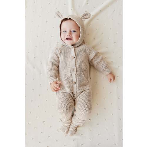 Bear Knit Onepiece - Sand Marle Fleck
