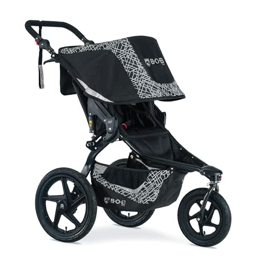 BOB Gear Revolution Flex 3.0 Jogging Stroller, Lunar - Ultra-Reflective Accents