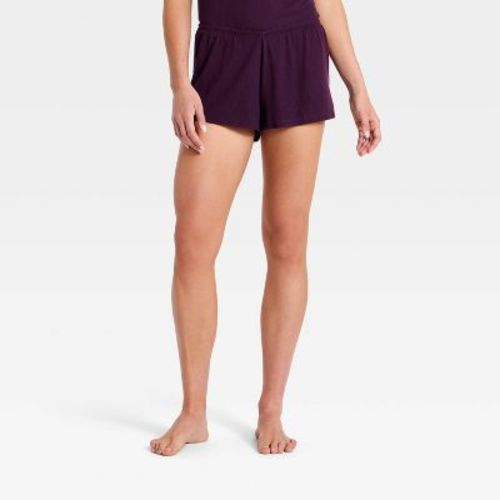 Women's Ribbed Cooling Jersey Pajama Shorts - Auden™ Purple XL