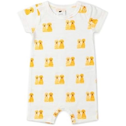 monica + andy Slub Shorty Romper, 100% Organic Baby Clothes , Sizes For Preemie, Newborn & Infant