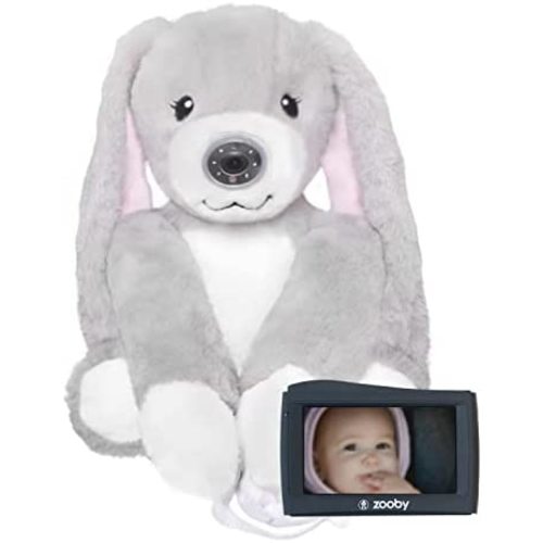 zooby kin Quick Glance Wireless Video Baby Monitor for Car, Home, Anywhere! Truly Portable Plush Animal Camera with 4.3" Hi-Definition Monitor Keeps Baby Always in View (Bailey Bunny)
