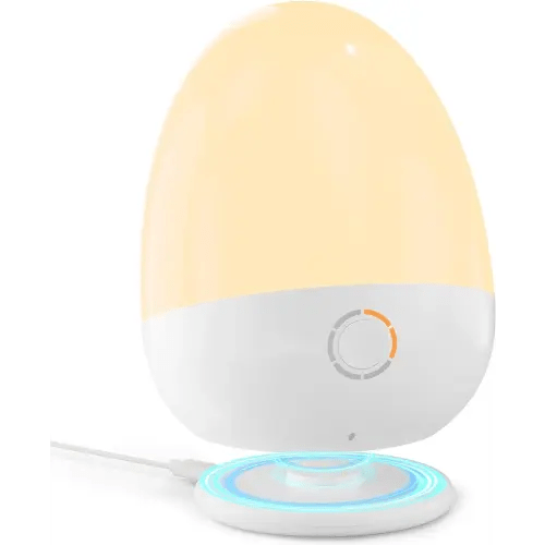 Touch Night Light for Baby Nursery: Rechargeable Portable Kids Egg Nightlight Lamp with Feeding Timer for Todder Room, 3 Colors Temperatures Dimmable,Up to 200H(BPA-Free)