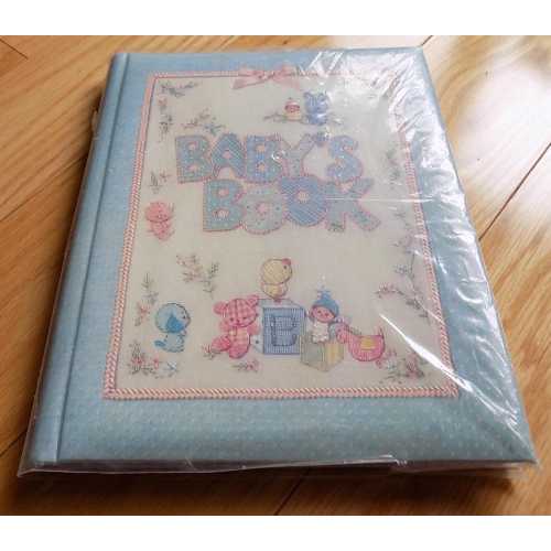 Vintage Baby Album Precious Keepsake Cherished Memories: "Blue" Memory Book