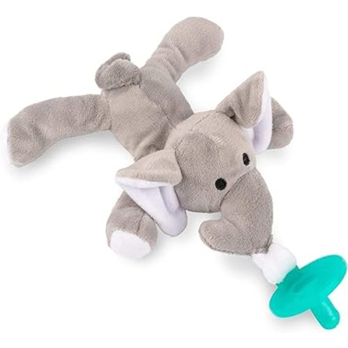 Peek a Boo Elephant Stuffed Animal Pacifier Holder,Latex-Free Soother with Stuffed Toy, Calming and Easy to Clean Baby Stuff, Newborn Pacifier- BabyLuv