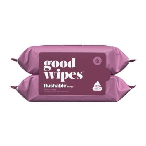 Goodwipes Rosewater Flushable Wipes (2pk)