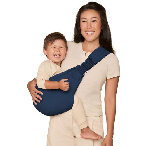 Ergobaby Upsie Hip Sling – Midnight Blue Baby Carrier – Lightweight, Adjustable Sling for Toddlers – Breathable & Ergonomic Design