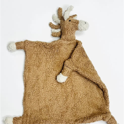 HORSE - Organic SHERPA Lovey Baby Security Blanket Cuddle Cloth