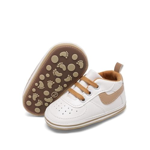 Clowora Unsex Baby Shoes Boys Girls Infant Sneakers Non-Slip Soft Rubber Sole Toddler Crib First Walker Lightweight Shoes