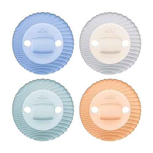 NUK Comfy Duet 100% Silicone Soother 2-in-1 BPA Free Pacifier and Teether, Unisex