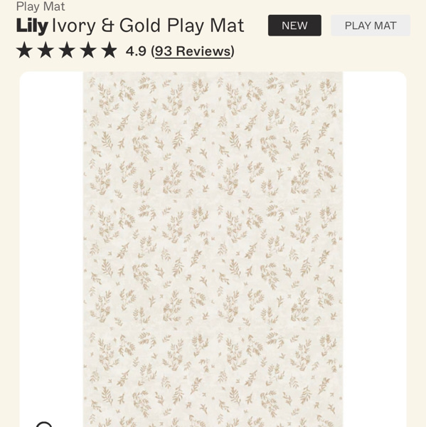 Lily Play Mat - Ivory/Gold | Tumble Living