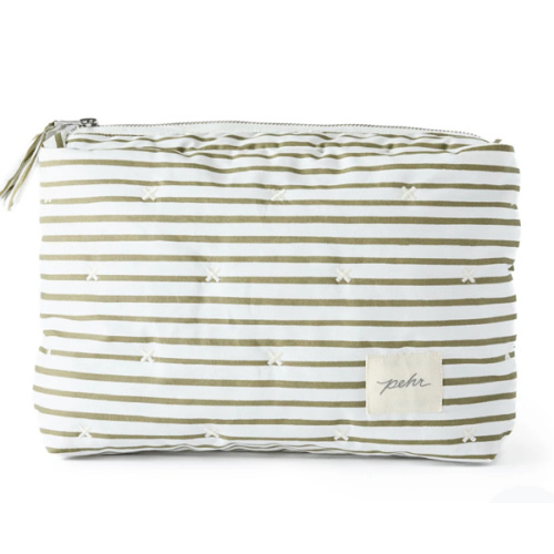 On The Go Pouch- Stripes Away Olive
