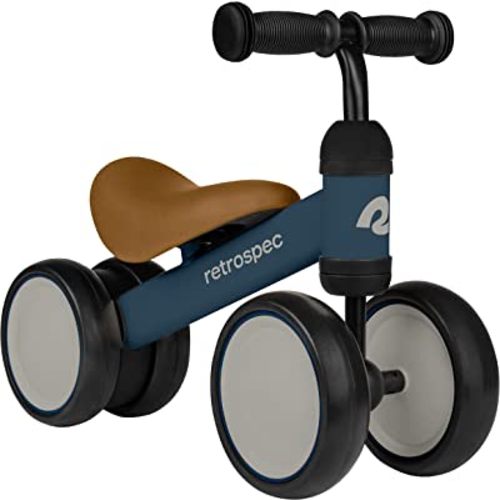 Retrospec Cricket Baby Walker Balance Bike with 4 Wheels for Ages 12-24 Months - Toddler Bicycle Toy for 1 Year Old’s