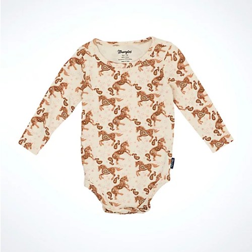 Baby Girl's Western Print Bodysuit