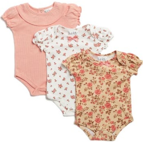 Nicole Miller 3-Pack Assorted Bodysuits - 0-3 Months