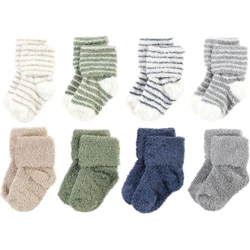 Hudson Baby Baby Girls' Cotton Rich Newborn and Terry Socks
