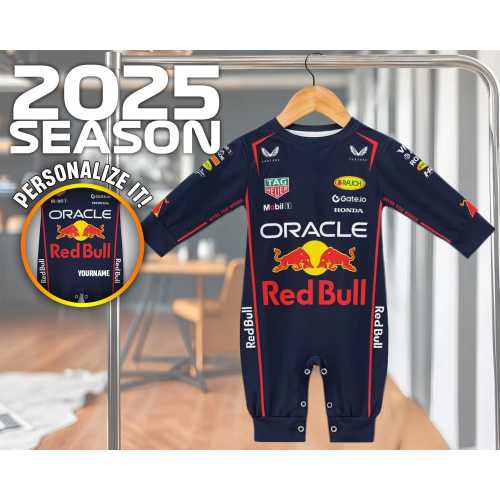 2025 New Season RBR Personalized Baby Toodler 2 - 24 months 2T Jumpsuit Romper F1 Fan Gear | Kids Tracksuit Clothing Birthday Christmas Gift