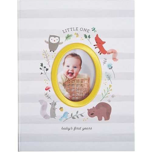 C.R. Gibson B2-24546 Little One Woodland Gender Neutral Baby Memory Book, 8.75" W x 11.3" L with 64 Pages, Multicolor