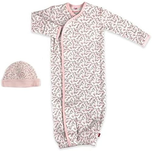 Magnetic Me Organic Cotton Newborn Sleeper Gown & Hat Set | Super Soft Organic Cotton Fabric Sleep Sack