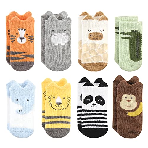 Hudson Baby Baby Girls' Cotton Rich Newborn and Terry Socks