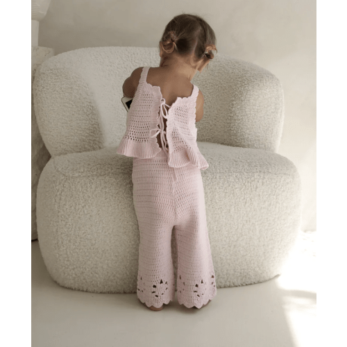 AVA CROCHET PANT - PINK (1 Year)