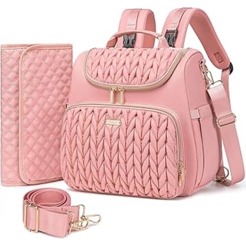 4 in 1 Convertible Diaper Bag Backpack,Waterproof Baby Diaper Bag with Changing Pad,Converts into Baby Tote Bag,Diaper Backpack,Stroller Bag and Crossbody Diaper Bag