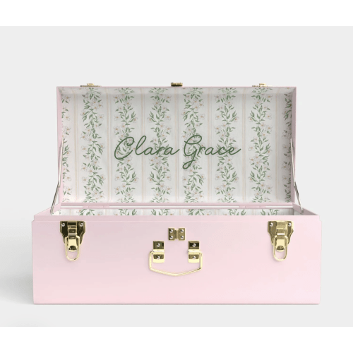 Petite Trunk - Pink - Darling Dogwood / Embroidery