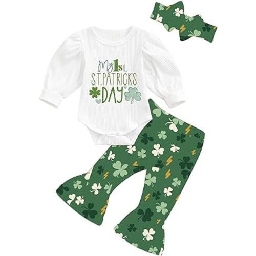My First Halloween Baby Girl Outfit Pumpkin Romper+Bell Bottoms+Headband Newborn 1st Halloween Clothes Costume