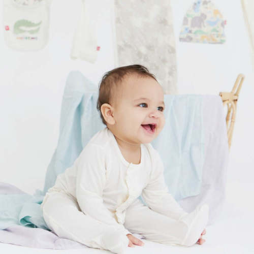 egret modal magnetic parent favorite footie with ruffles