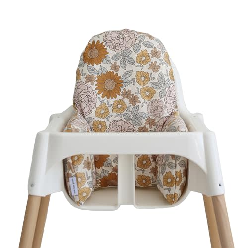 Yeah Baby Goods Wipeable IKEA Antilop Highchair Cushion Cover (Golden Girl) - Soft, Waterproof Baby High Chair Cover