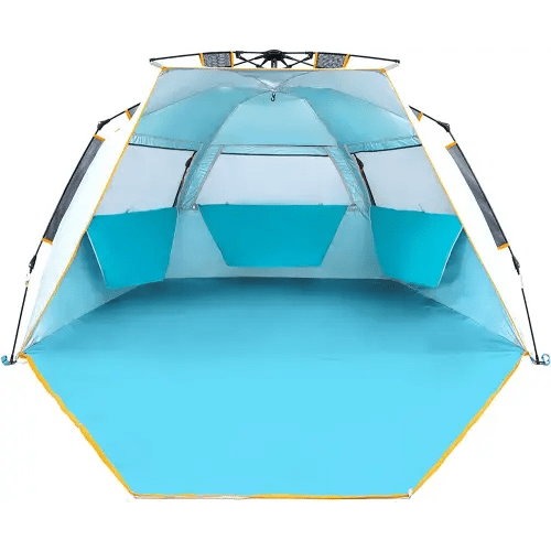 WolfWise Easy Up Beach Tent UPF 50+ Portable Instant Sun Shelter Canopy Umbrella