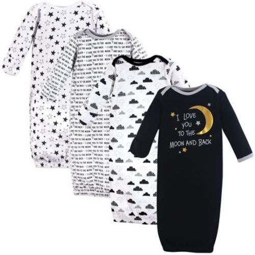 Hudson Baby Unisex Baby Cotton Gowns, Moon And Back, Preemie/newborn