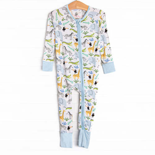 Animal Crossing Bamboo Zippy Pajama, Blue – Stitchy Fish