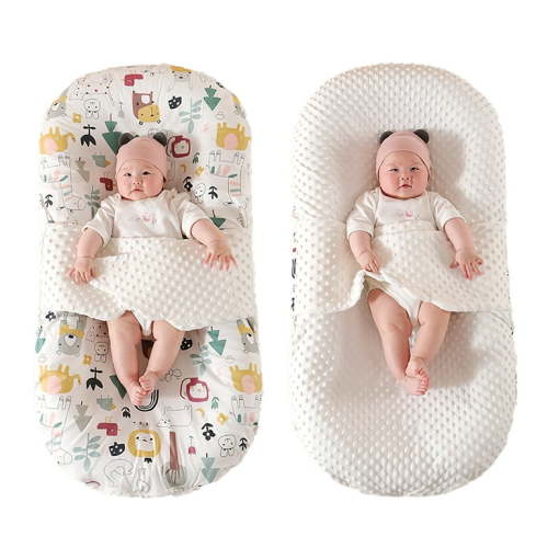 Rabbit Kids Lounger,kids chaise longue for kids sleeping in bed,Bionic Design,Double-Sided Design Cover with Anti-Startle Design,Lounger Pillow Soft Breathable(0-24 Months)