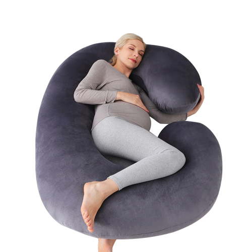 Pregnancy Pillow, C Shaped Full Body 57 Inch Maternity Pillow with Removable Washable Cover - Sleep Support for Legs, Back, Neck, Shoulder, HIPS, Belly for Pregnent Women, Dark Grey on Clearance