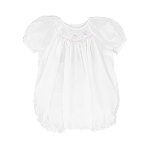 Petit Ami Baby Girls' Hand-Embroidered Smocked Bubble
