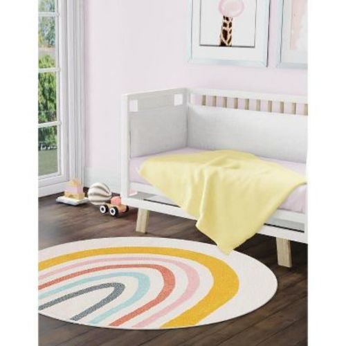 Unique Loom Whimsy Kids Rainbow Indoor Woven Area Rug
