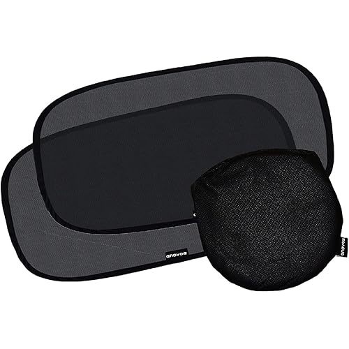 Enovoe Car Window Shade for Baby - (2 Pack) UV Protection Breathable Mesh Baby Window Covers - Sun Shade Blocker, Cling Window Cover - Glare Shield and UV Rays Protection for Your Child - XL 25" x 16"