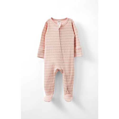 Organic Pointelle Zip All In One Romper, 0-3M