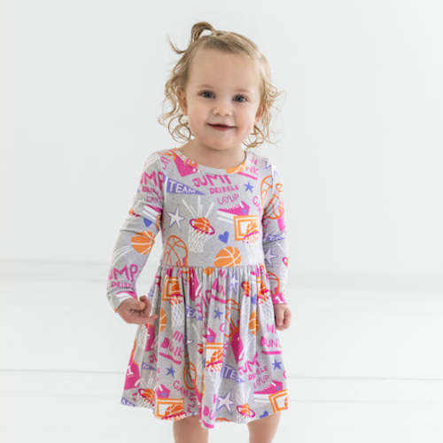 Pink Slam Dunk Skater Dress with Bodysuit