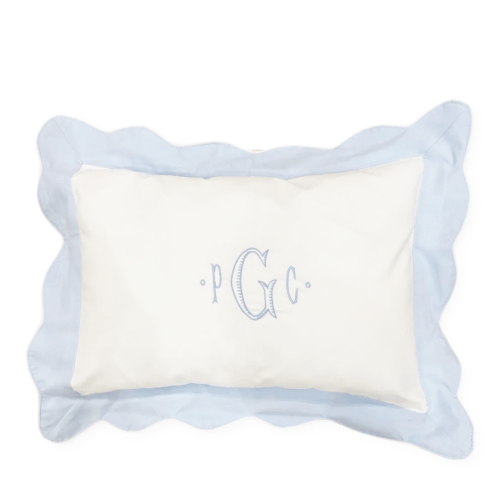 Scalloped Boudoir, Blue Border