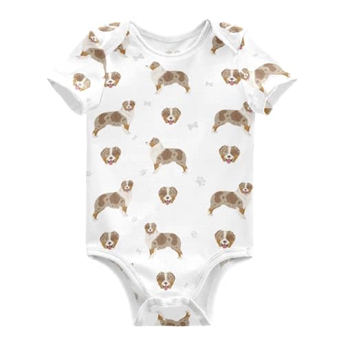 vvfelixl Baby Girls' Bodysuits Black Pug White Short Sleeve Cotton Baby Clothes For Girls 0-24 Months
